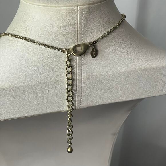 Chico's gold tone multi strand necklace signed costume jewelry pendant - Picture 3 of 15